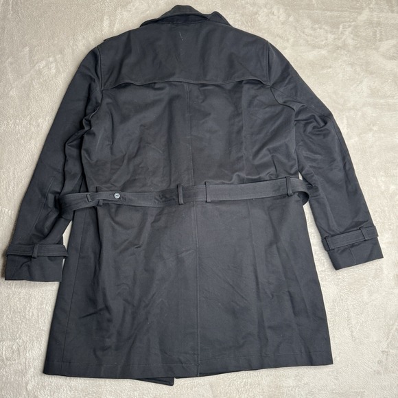 The Kooples Men's Full Length Trenchcoat Size 52 Preowned Black - Picture 9 of 10